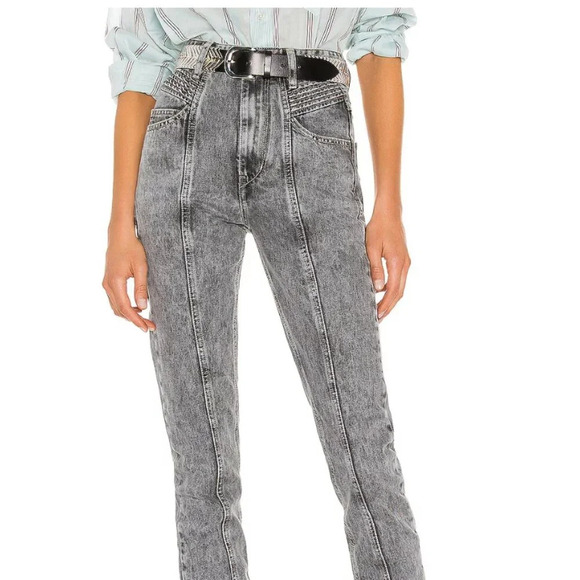 Isabel Marant Etoile Hominy Grey Jean size EU 34/2 US - Picture 2 of 10